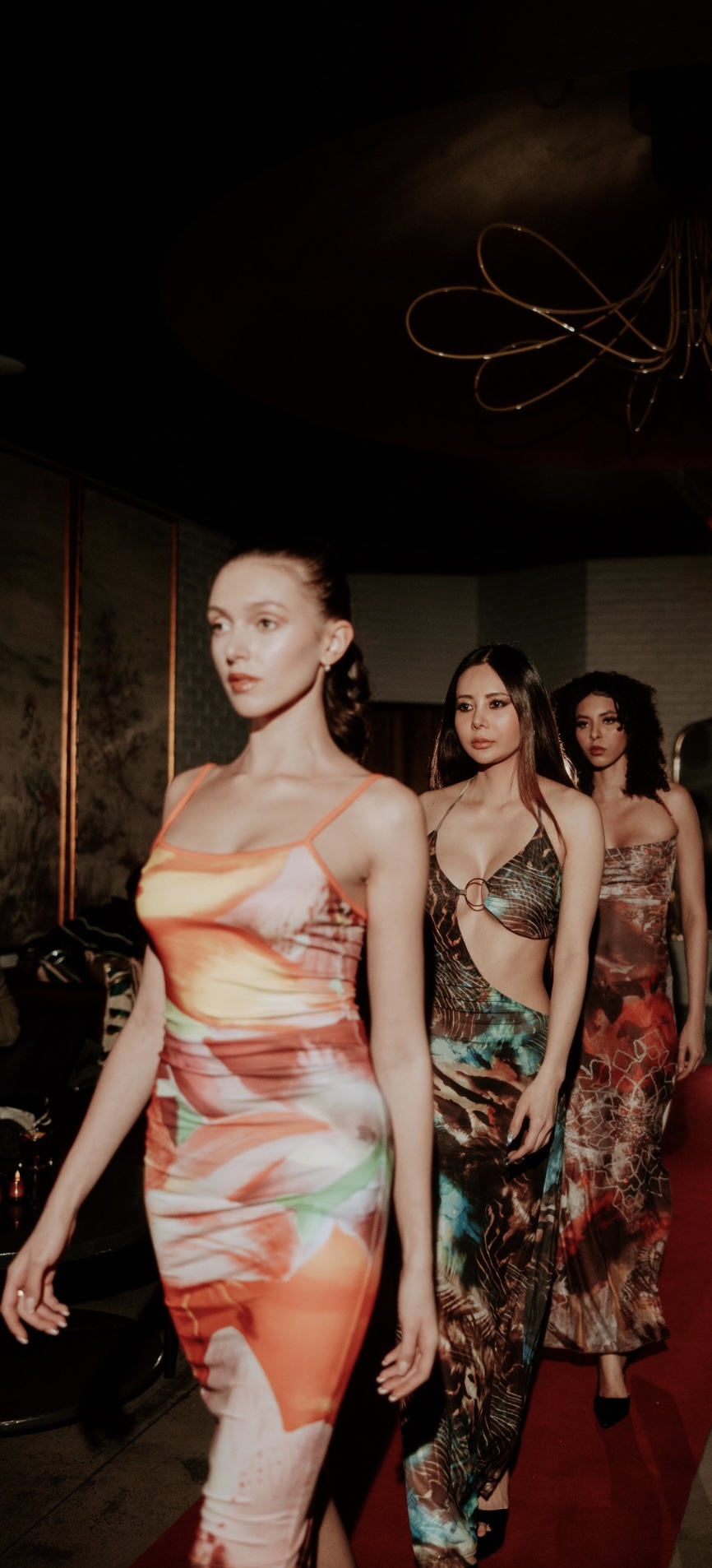 Models walking the PostUp NYC runway during NYFW